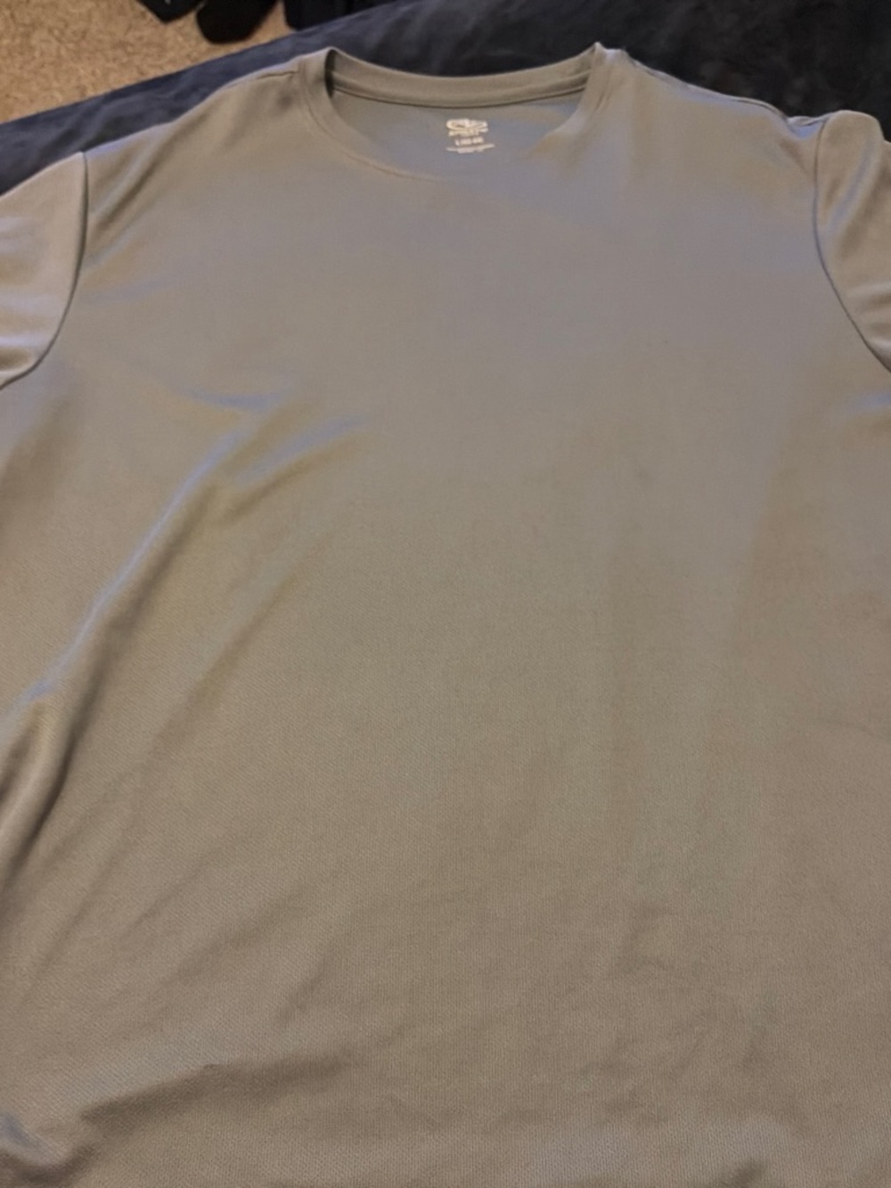 Plain Crewneck Tee in Light Gray